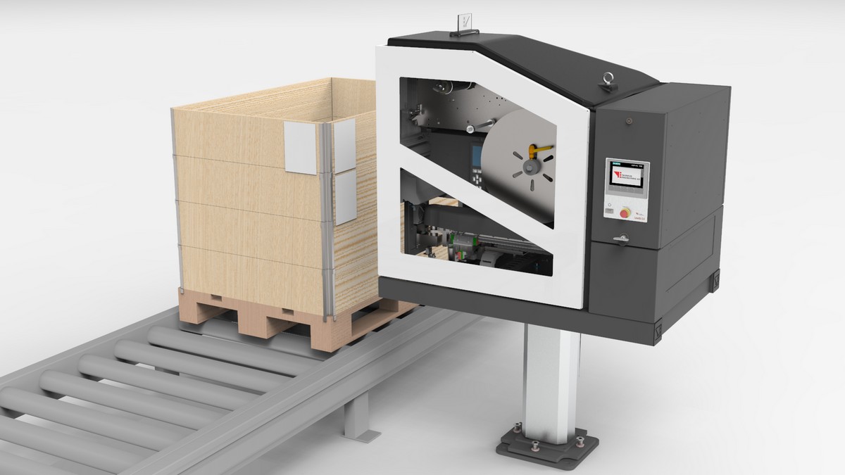 Pallet Print and Apply Labelling System LabelEx from Tronrud Packaging.