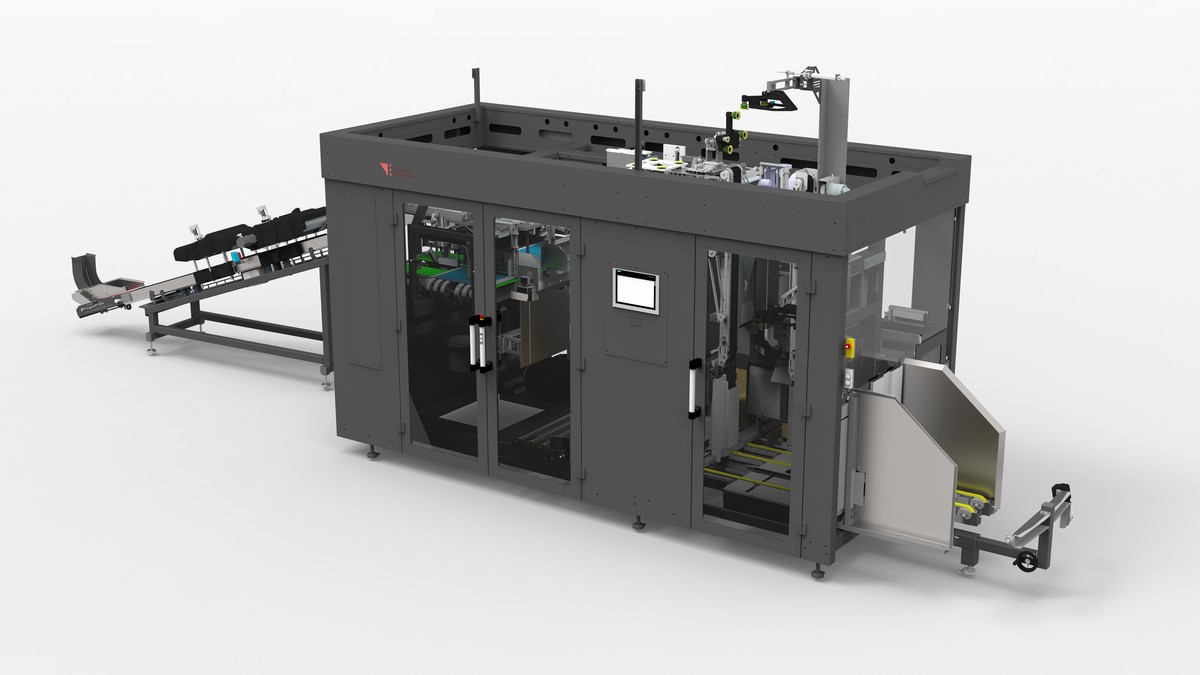 Tray and case packer TCP G3 for snacks and dry food from Tronrud Packaging.